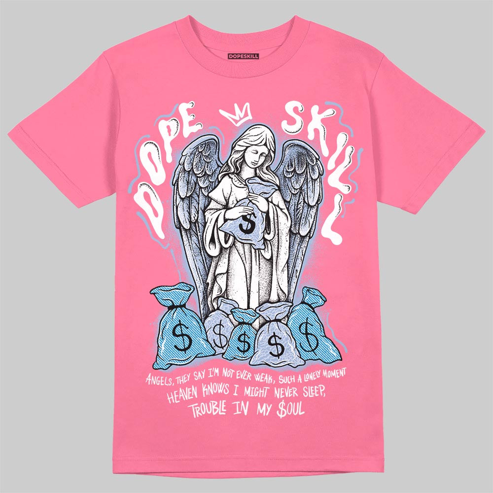 Jordan 3 GS “Cobalt Bliss” DopeSkill T-Shirt Angels Graphic Streetwear - Safety Pink