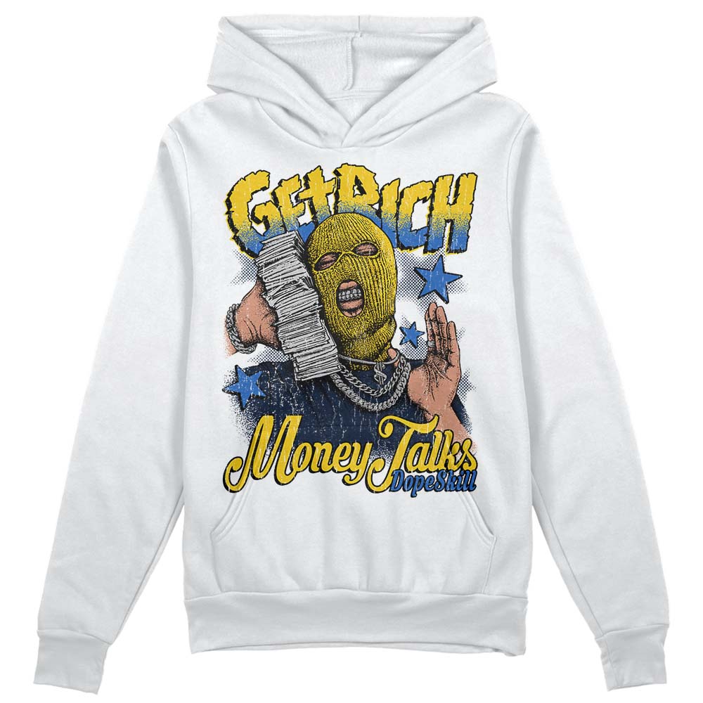 Dunk Low Vintage “Michigan” DopeSkill Hoodie Sweatshirt Get Rich Graphic Streetwear - White