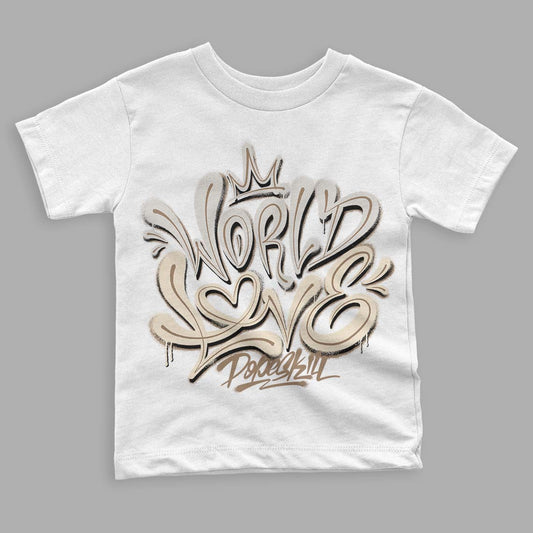 Jordan 5 SE “Sail” DopeSkill Toddler Kids T-shirt World Love Graphic Streetwear - White