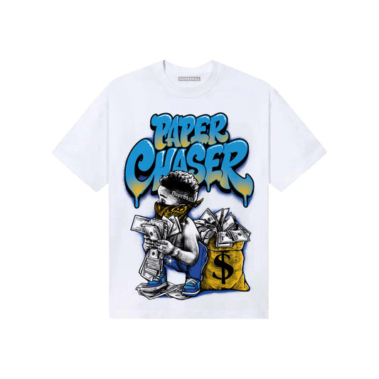 Royal Blue Sneakers DopeSkill T-Shirt Paper Chaser Boy Graphic Streetwear - White