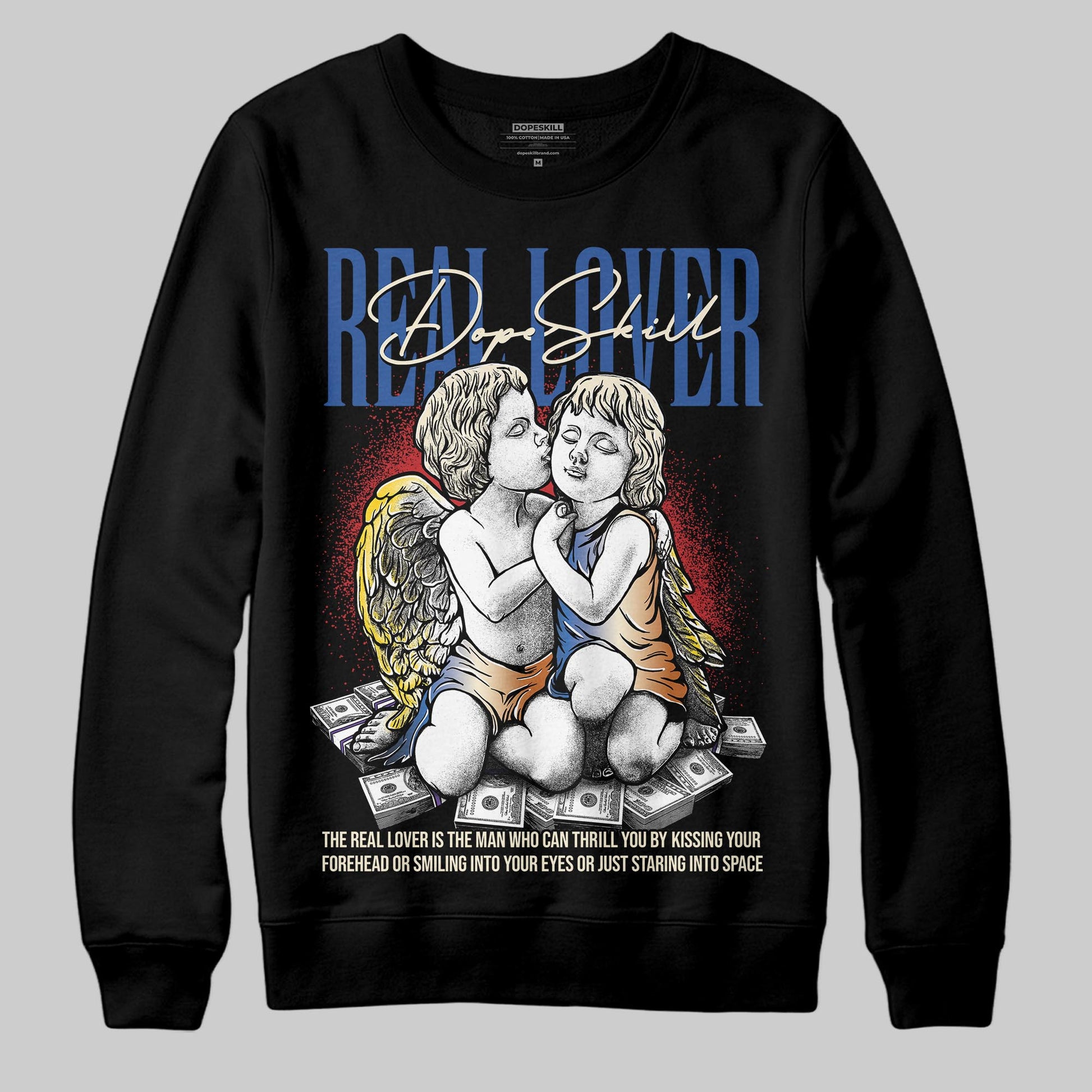 Jordan 17 Retro Low SP Infinite Archives DopeSkill Sweatshirt Real Lover Graphic Streetwear - Black