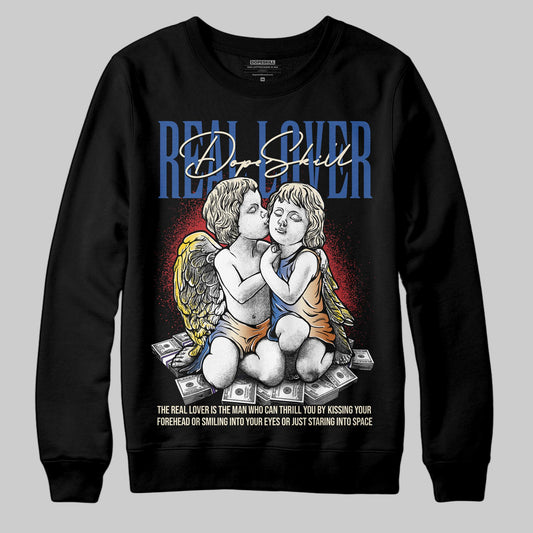 Jordan 17 Retro Low SP Infinite Archives DopeSkill Sweatshirt Real Lover Graphic Streetwear - Black