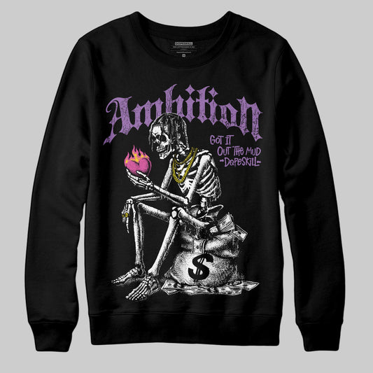 PURPLE Sneakers DopeSkill Sweatshirt Ambition Graphic Streetwear - Black