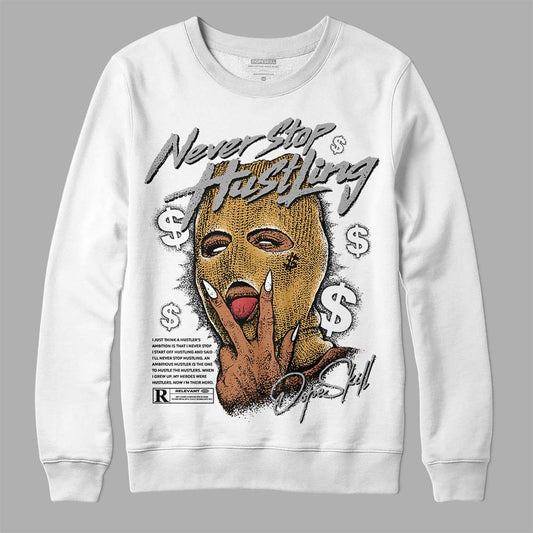 Jordan 11 "Gratitude" DopeSkill Sweatshirt Never Stop Hustling Graphic Streetwear - White 