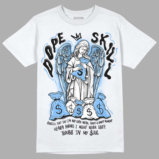 Jordan 9 Powder Blue DopeSkill T-Shirt Angels Graphic Streetwear - White 