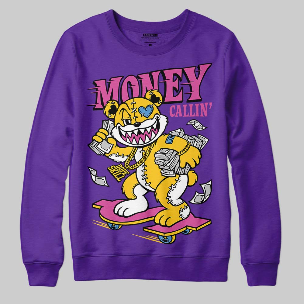 PURPLE Sneakers DopeSkill Sweatshirt Money Callin' Graphic Streetwear - Purple