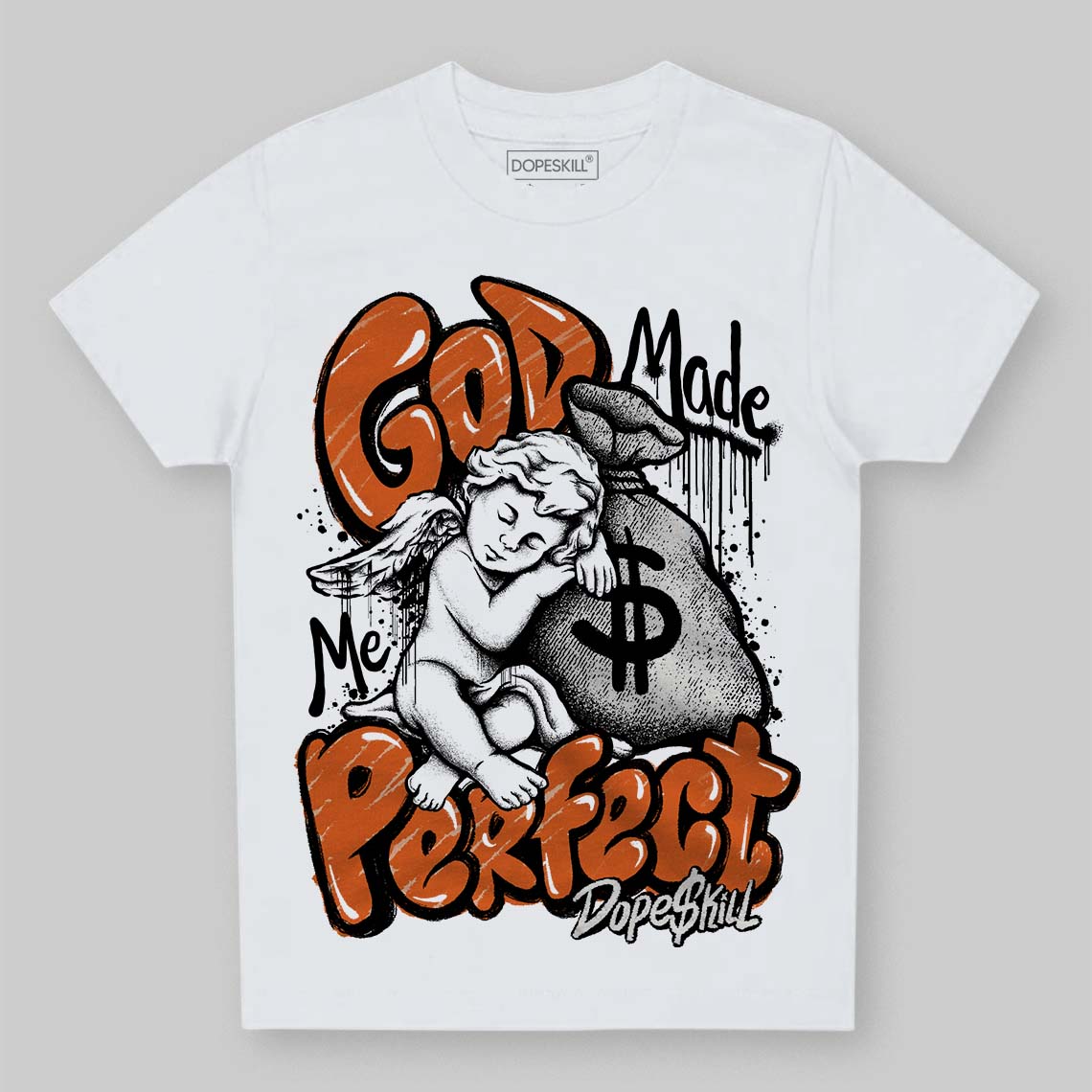 Jordan 1 Retro High OG Shattered Backboard (2025) DopeSkill Toddler Kids T-shirt God Made Me Perfect Graphic Streetwear - White