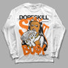 Orange, Black & White Sneakers DopeSkill Long Sleeve T-Shirt Stay It Busy Graphic Streetwear - White