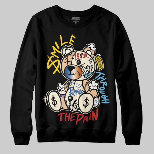 Jordan 17 Retro Low SP Infinite Archives DopeSkill Sweatshirt Smile Through The Pain Graphic Streetwear - Black