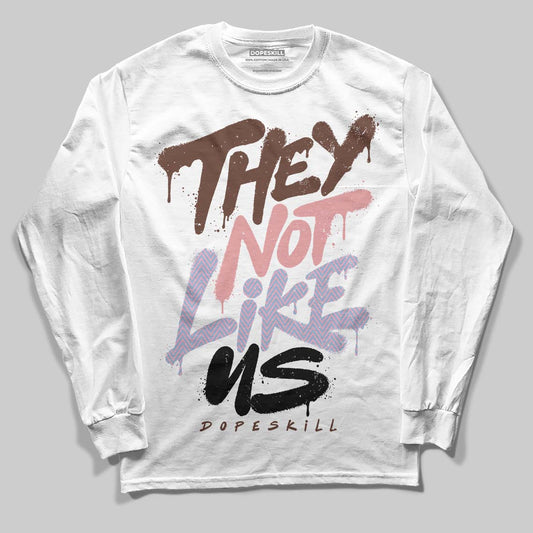 Harris Tweed x Dunk Low Denim Turquoise and Baroque Brown DopeSkill Long Sleeve T-Shirt They Not Like Us Graphic Streetwear - White