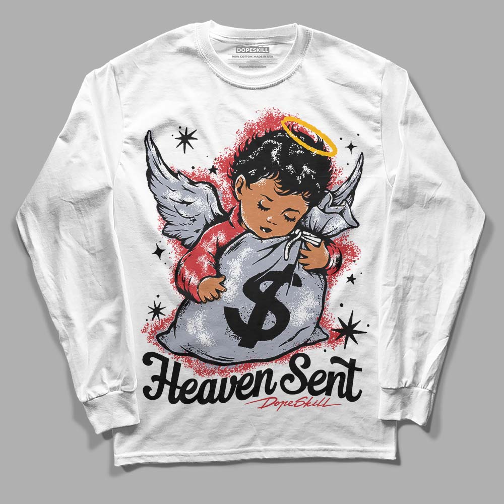 Jordan 4 “Bred Reimagined” DopeSkill Long Sleeve T-Shirt Heaven Sent Graphic Streetwear - White