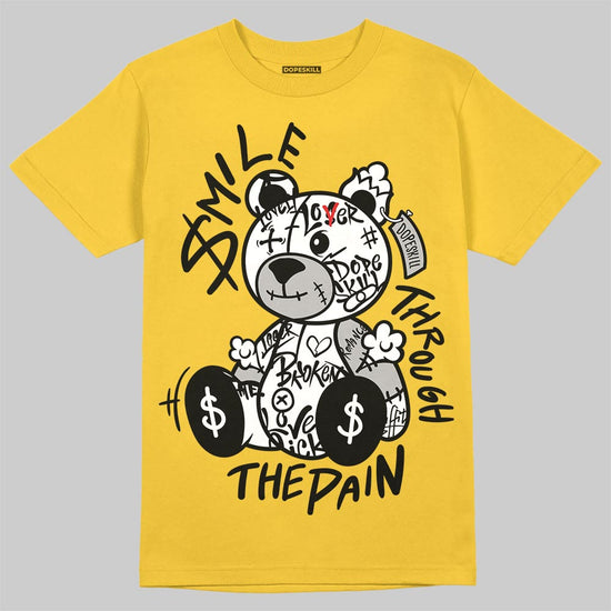 Jordan 5 'Tokyo' DopeSkill T-Shirt Smile Through The Pain Graphic Streetwear - Gold