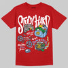 Jordan 11 Retro Cherry DopeSkill T-Shirt Study Hard Graphic Streetwear - Red