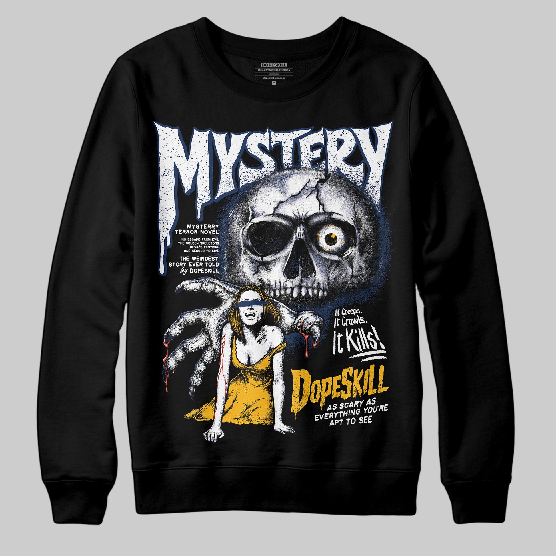 Jordan 4 Retro ‘Dunk From Above’ DopeSkill Sweatshirt Mystery Ghostly Grasp Graphic Streetwear - Black