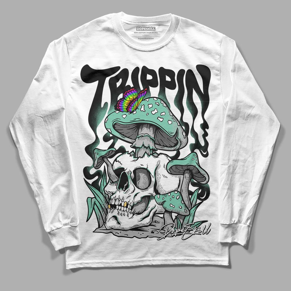 Jordan 3 "Green Glow" DopeSkill Long Sleeve T-Shirt Trippin Graphic Streetwear - White