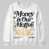 Jordan 12 Retro 'Taxi' 2025 DopeSkill Sweatshirt Money Is Our Motive Typo Graphic Streetwear - White