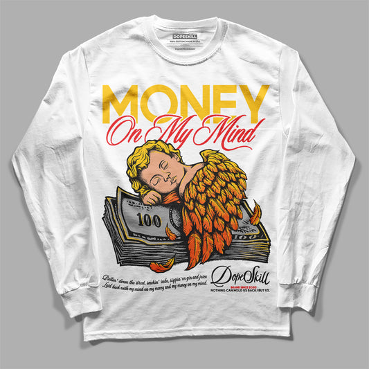 Yellow Sneakers DopeSkill Long Sleeve T-Shirt MOMM Graphic Streetwear - White