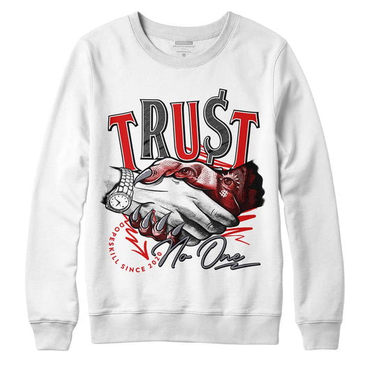 Jordan 9 Retro Gym Red DopeSkill Sweatshirt Trust No One Graphic Streetwear - White
