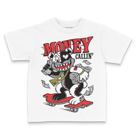 Black and White Sneakers DopeSkill Toddler Kids T-shirt Money Callin' Graphic Streetwear - White
