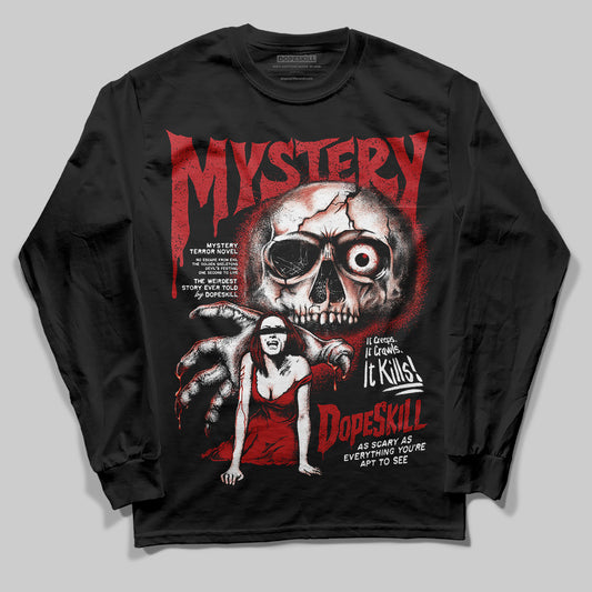 Jordan 12 Retro Flu Game (2025) DopeSkill Long Sleeve T-Shirt Mystery Ghostly Grasp Graphic Streetwear - Black
