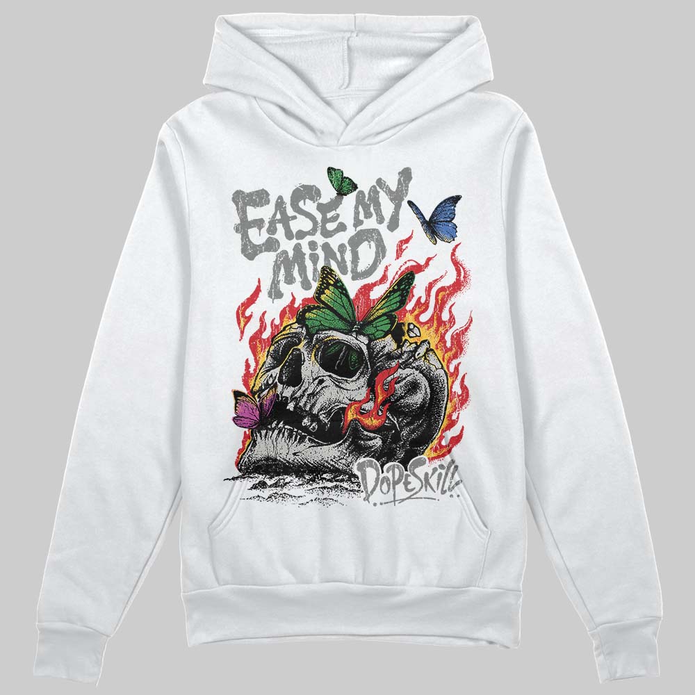 Grey Sneakers DopeSkill Hoodie Sweatshirt Ease My Mind Graphic Streetwear - White