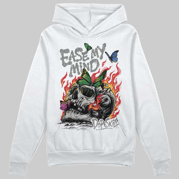 Grey Sneakers DopeSkill Hoodie Sweatshirt Ease My Mind Graphic Streetwear - White