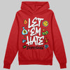 Red Sneakers DopeSkill Hoodie Sweatshirt Let 'em Hate Graphic Streetwear - red