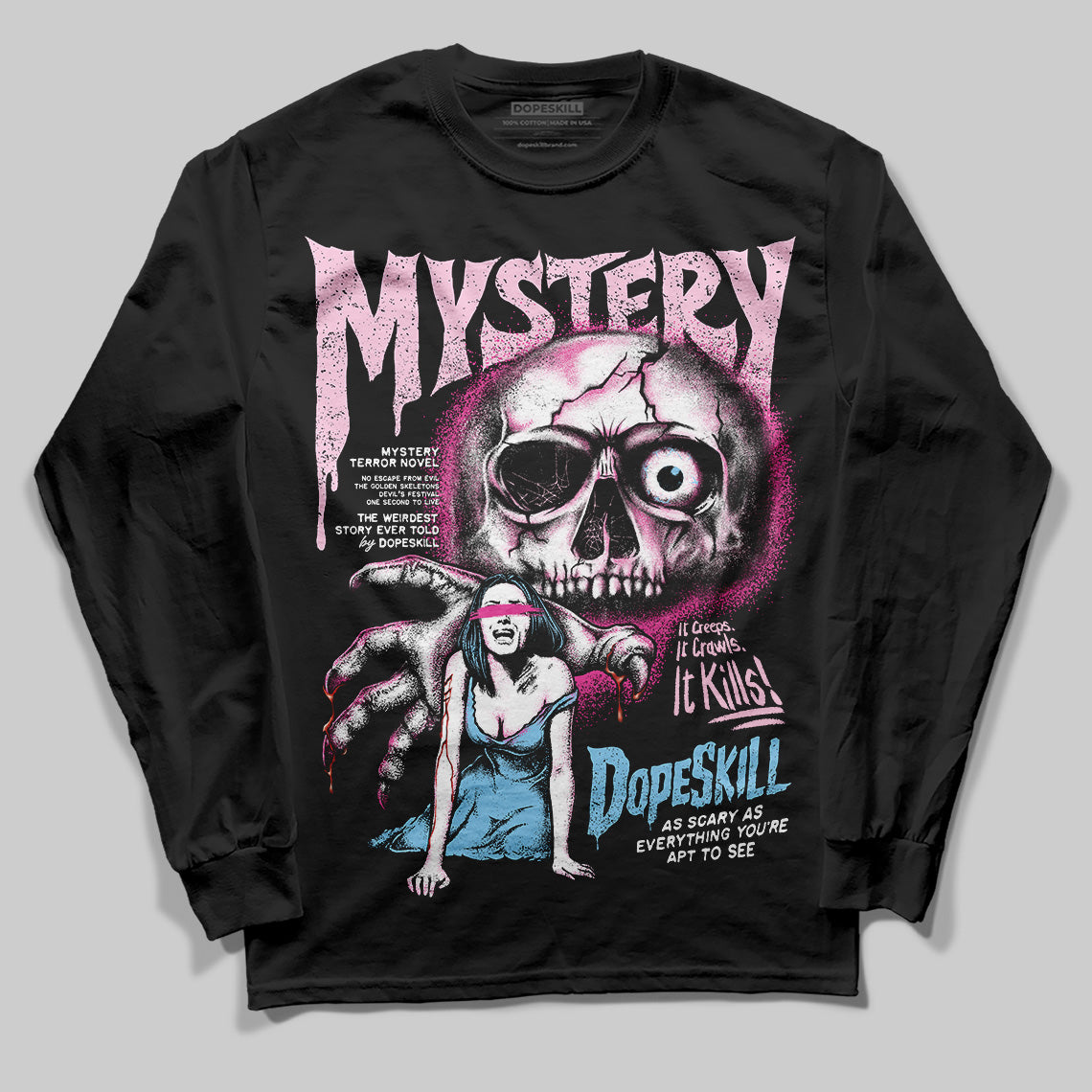 Jordan 6 “Doernbecher” DopeSkill Long Sleeve T-Shirt Mystery Ghostly Grasp Graphic Streetwear - Black