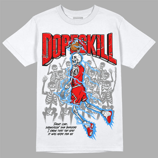 Jordan 12 “Cherry”  DopeSkill T-Shirt Thunder Dunk Graphic Streetwear - White 