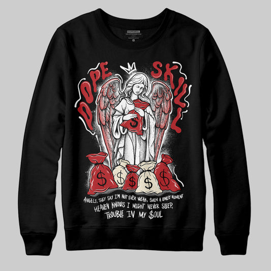 Jordan 1 Retro High OG Black Toe Reimagined DopeSkill Sweatshirt Angels Graphic Streetwear - Black