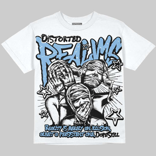 Jordan 6 University Blue DopeSkill Oversize Print T-Shirt Distorted Realms Graphic Streetwear