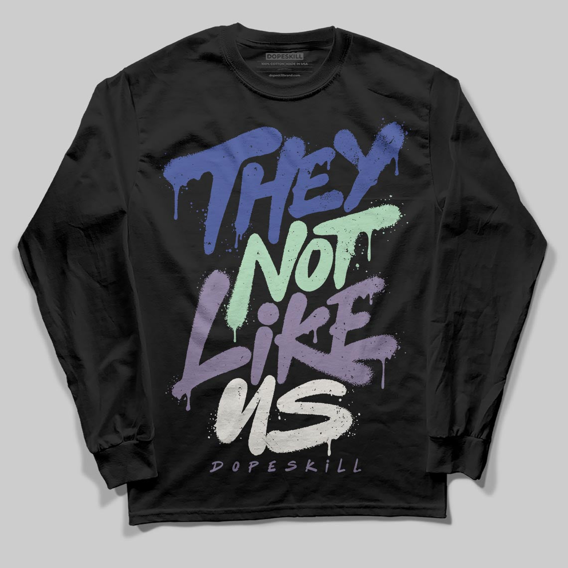 Jordan 1 Retro Low OG Zion Williamson Voodoo Alternate DopeSkill Long Sleeve T-Shirt They Not Like Us Graphic Streetwear - Black