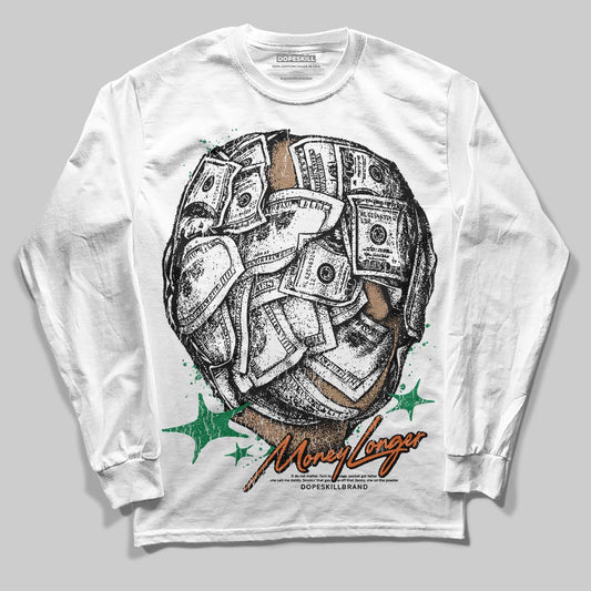 Green Sneakers DopeSkill Long Sleeve T-Shirt Money Longer Graphic Streetwear - White
