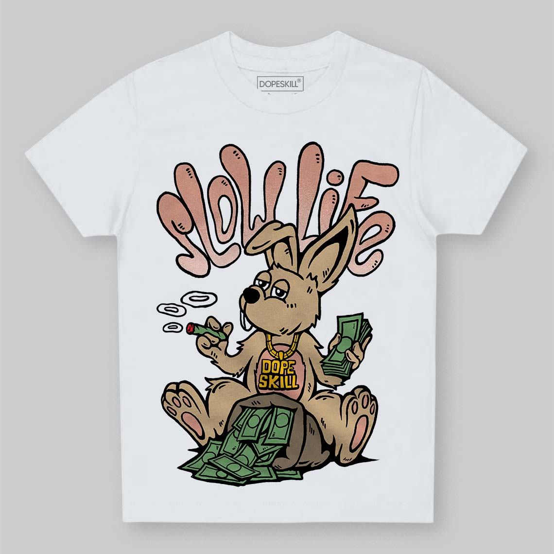 TAN Sneakers DopeSkill Toddler Kids T-shirt Slow Life Graphic Streetwear - White
