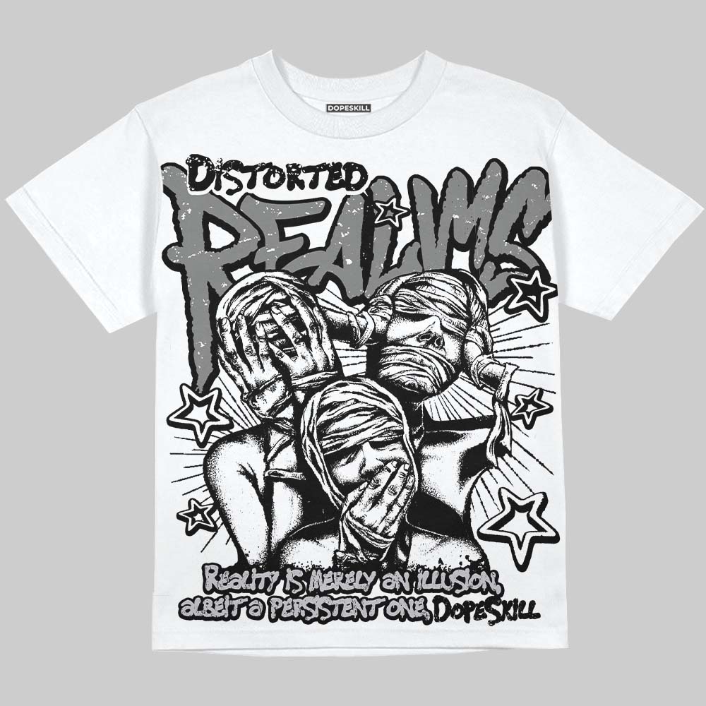 Grey Sneakers DopeSkill Oversize Print T-Shirt Distorted Realms Graphic Streetwear