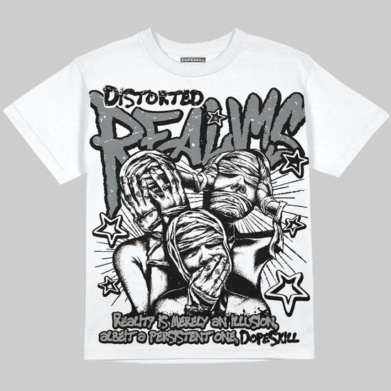 Jordan 9 Cool Grey DopeSkill Oversize Print T-Shirt Distorted Realms Graphic Streetwear