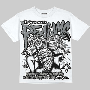 Jordan 9 Cool Grey DopeSkill Oversize Print T-Shirt Distorted Realms Graphic Streetwear