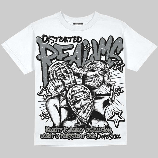 Jordan 9 Cool Grey DopeSkill Oversize Print T-Shirt Distorted Realms Graphic Streetwear