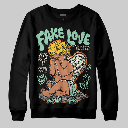 SB Dunk Low Rodeo Tourmaline DopeSkill Sweatshirt False Love Graphic Streetwear - black