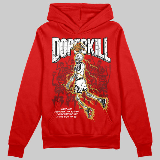 Jordan 11 “Bred Velvet” DopeSkill Red Hoodie Sweatshirt Thunder Dunk Graphic Streetwear