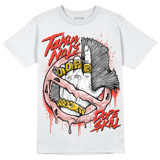 Dunk Low Rose Whisper DopeSkill T-Shirt Takin No L's Graphic Streetwear - White