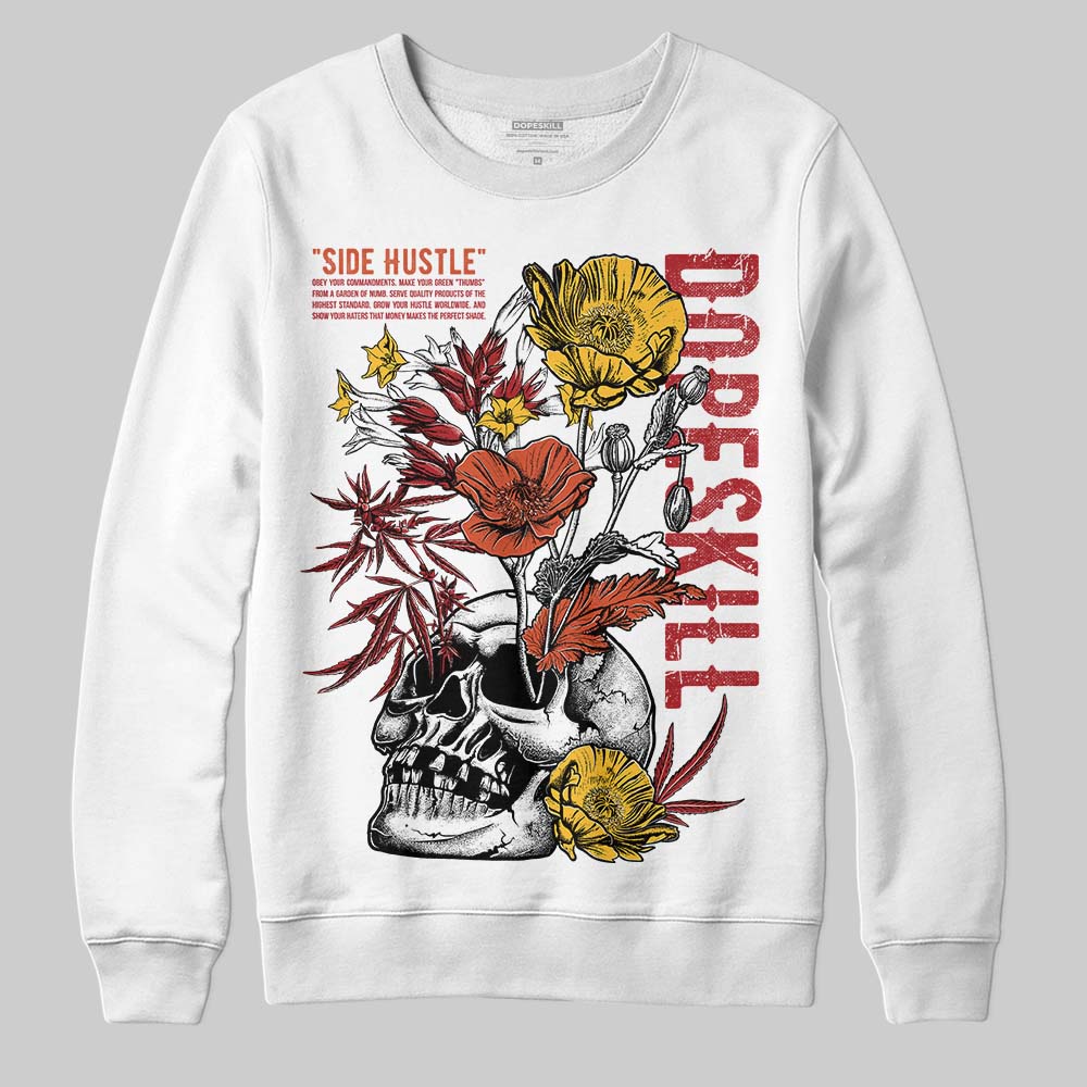 Nigel Sylvester x Air Jordan 4 ‘Brick by Brick’ DopeSkill Sweatshirt Side Hustle Graphic Streetwear - White