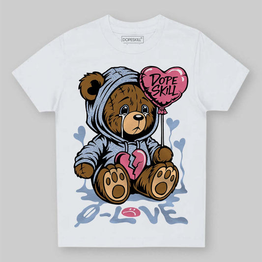 Jordan 3 GS “Cobalt Bliss” DopeSkill Toddler Kids T-shirt Broken Bear Graphic Streetwear - WHite