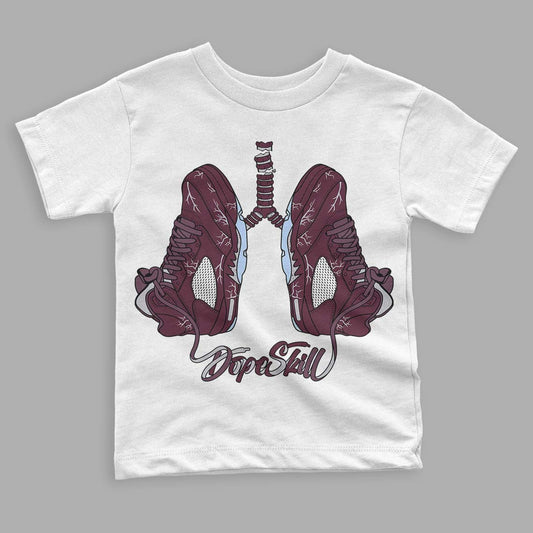 Jordan 5 Retro Burgundy (2023) DopeSkill Toddler Kids T-shirt Breathe Graphic Streetwear - White