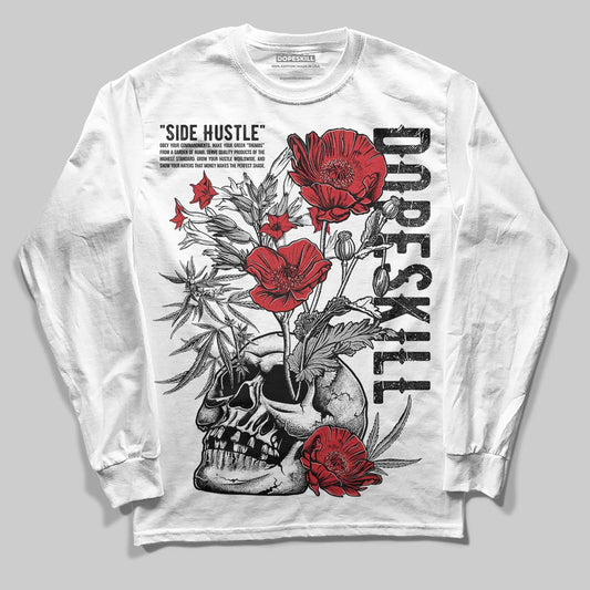 Jordan 4 OG “White Cement” DopeSkill Long Sleeve T-Shirt Side Hustle Graphic Streetwear - White