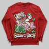Nigel Sylvester x Air Jordan 4 ‘Brick by Brick’ DopeSkill Long Sleeve T-Shirt Born To Be Rich Graphic Streetwear - Red