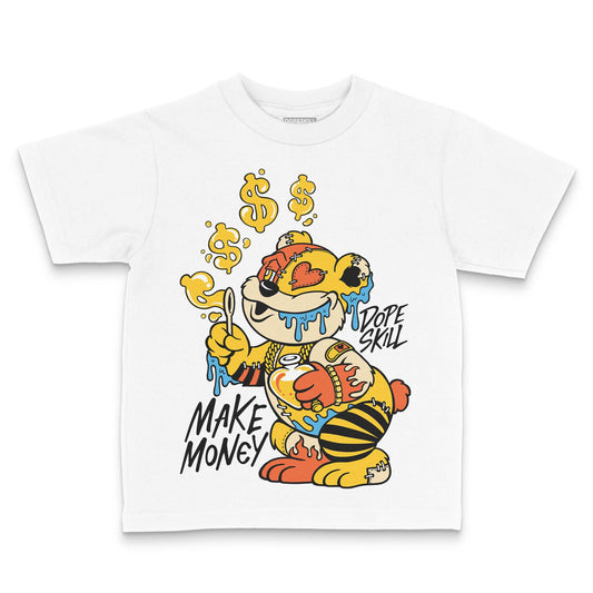 Yellow Sneakers DopeSkill Toddler Kids T-shirt Make Money Graphic Streetwear - WHite