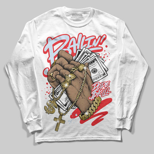 Jordan 11 Retro Cherry DopeSkill Long Sleeve T-Shirt Always Ballin' Graphic Streetwear - White
