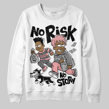 Harris Tweed x Wmns Dunk Low 'Black Phantom' DopeSkill Sweatshirt No Risk No Story Graphic Streetwear - White