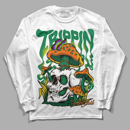 Green Sneakers DopeSkill Long Sleeve T-Shirt Trippin Graphic Streetwear - White